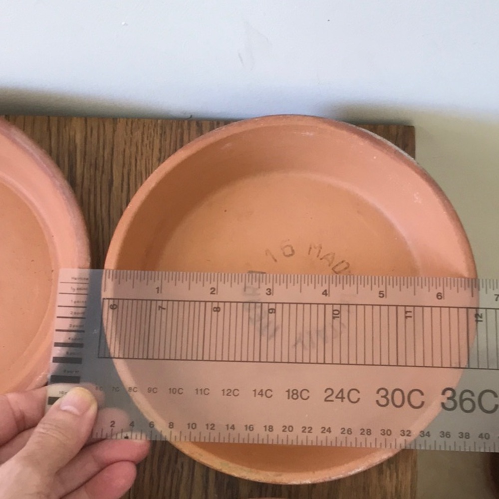 Vintage 1980s Clay Pot Saucers for plants made in Italy 16 - Picture 6 of 11